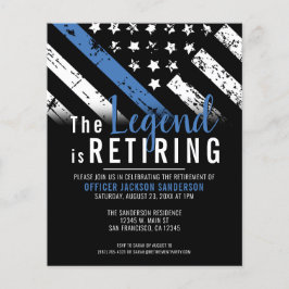 予算警察退職金シンブルーライン招待状 チラシ