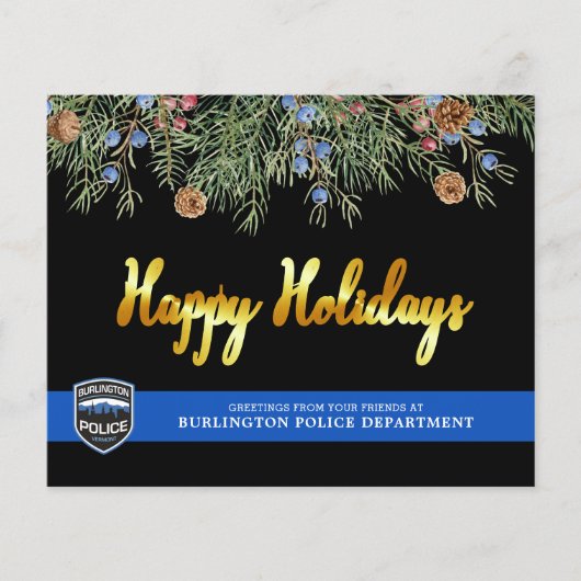 予算警察部クリスマスカード (正面)