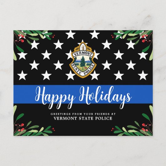 予算警察部クリスマスシンブルーライン ポストカード (正面)