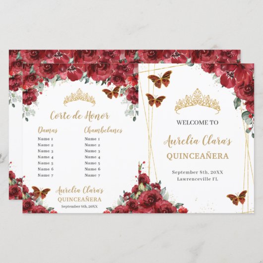 予算赤フローラキンセアニェラ受注イベントプログラム (正面/裏面)