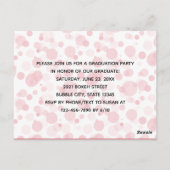 予算赤泡卒業発表カード ポストカード (裏面)