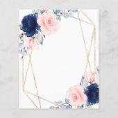 予算赤面と海軍結婚の記念日招待状 (裏面)