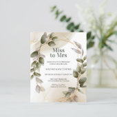 予算赤面グリーン金ゴールド水彩ブライダルシャワー (スタンド正面)