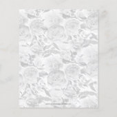 予算赤面コーラルフローラブライダルシャワー招待 (裏面)