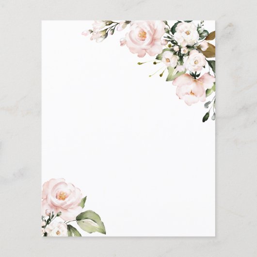 予算赤面バラフラワーズ結婚式招待状 (裏面)