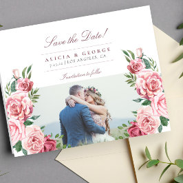 予算赤面バラ写真の結婚式の日付を保存