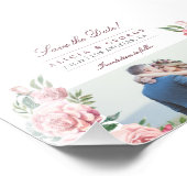 予算赤面バラ写真の結婚式の日付を保存 フォトプリント            (角)