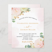 予算赤面ピンクの水色の花模様結婚ズ (正面/裏面)