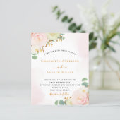 予算赤面ピンクの水色の花模様結婚ズ (スタンド正面)