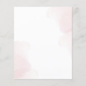 予算赤面ピンクの水色の花模様結婚ズ (裏面)