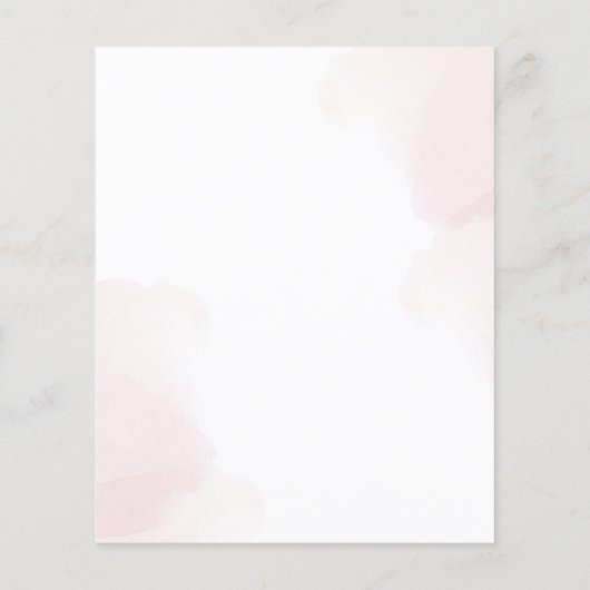 予算赤面ピンクの水色の花模様結婚ズ (裏面)