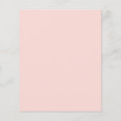 予算赤面ピンクフレームブライダルシャワー招待状 (裏面)