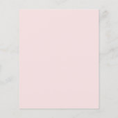 予算赤面ピンクフローラアニバーサリーディナー招待状 (裏面)