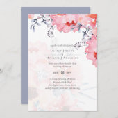 予算赤面ピンクフローラダスティブルー結婚ズ (正面/裏面)