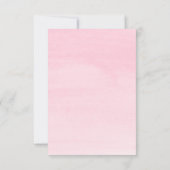 予算赤面ピンクフローラビクトリアンブライダルシャワー ノートカード (裏面)