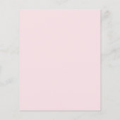 予算赤面ピンクフローラブライダルシャワー招待状 (裏面)