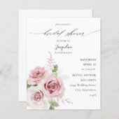 予算赤面ピンクフローラブライダルシャワー (正面/裏面)