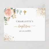 予算赤面ピンクフローラユーカリプタスバプテスマRSVP (裏面)