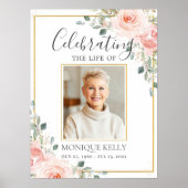 予算赤面ピンクフローラ写真葬儀記念館 ポスター (正面)