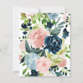 予算赤面ピンクブルーバラフローラブライダルブランチ (裏面)