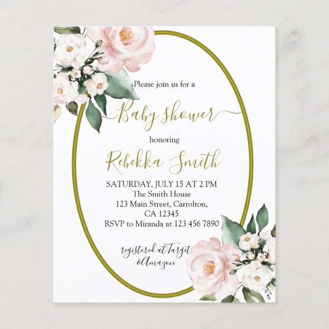 予算赤面ピンクベビーシャワーi̇調査 (正面)