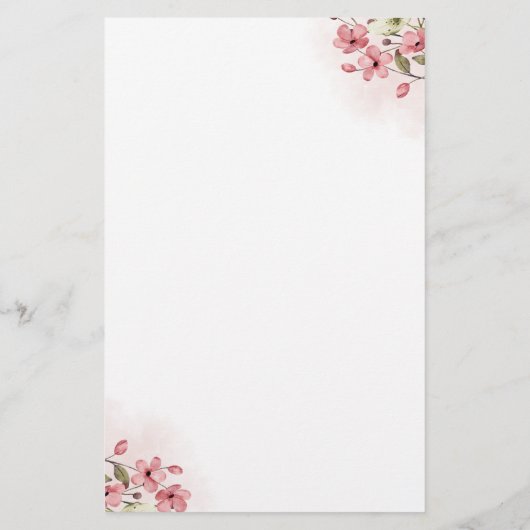 予算赤面ピンク結婚フローラのメニューフライヤー チラシ (裏面)