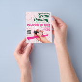 予算赤面ピンク美しいサロングランドオープニング チラシ (手)