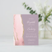 予算赤面ピンク金ゴールドアゲートメイヴウェディング招待 (スタンド正面)