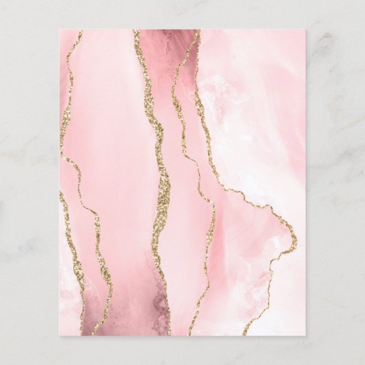 予算赤面ピンク金ゴールドアゲ結婚ートのメニュー (裏面)