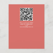 予算赤面ピンク金ゴールドバラフローラ結婚式の招待 (裏面)