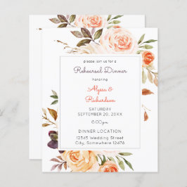 予算赤面ピンク&ピーチフローラリハーサルディナー