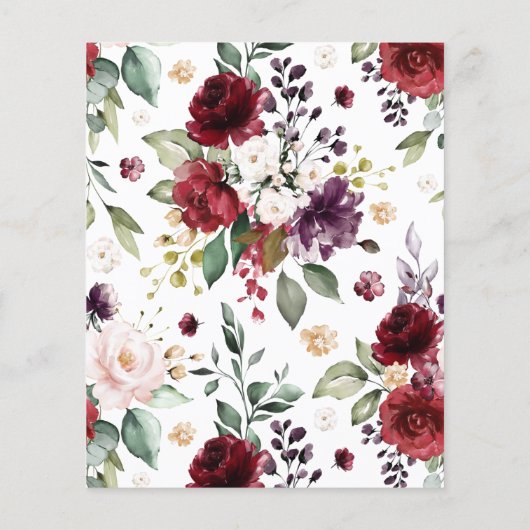 予算赤面ピンク&ブルゴーニュフローラ保存日 (裏面)