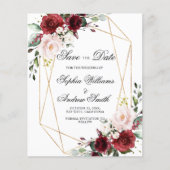 予算赤面ピンク&ブルゴーニュフローラ保存日 (正面)