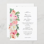 予算赤面ピンク&ホワイトフローラ (正面/裏面)