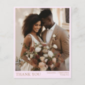 予算赤面ピンク&金ゴールド写真結婚の皆様に感謝 (正面)