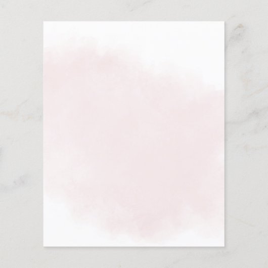 予算赤面フローラブライダルシャワー招待状 (裏面)