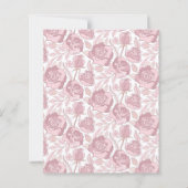 予算赤面フローラブライダルシャワー招待 (裏面)