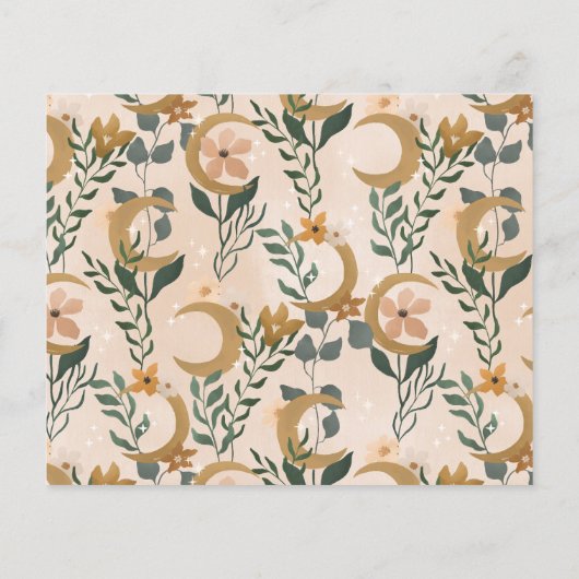 予算赤面フローラムーンカップルズシャワー招待状 (裏面)