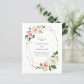 予算赤面フローラ婚約パーティ招待状 (スタンド正面)