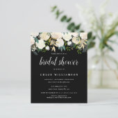 予算赤面ホワイトフローラブライダルシャワー招待状 (スタンド正面)