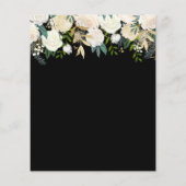 予算赤面ホワイトフローラブライダルシャワー招待状 (裏面)