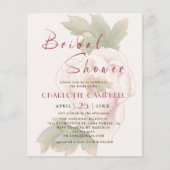予算赤面牡丹フローラブライダルシャワー招待 (正面)