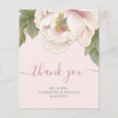 予算赤面牡丹結婚フローラのサンキューカード チラシ (正面)