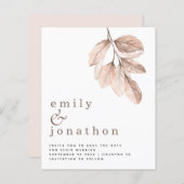 予算赤面葉の結婚式日付の保存 (正面/裏面)