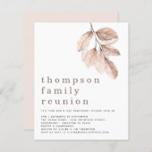 予算赤面葉ズファミリー懇親会パーティー招待状 (正面/裏面)