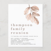 予算赤面葉ズファミリー懇親会パーティー招待状 (正面)