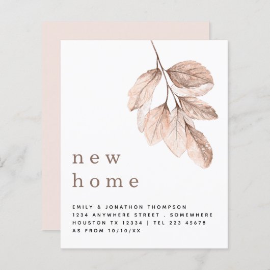 予算赤面葉新しいホーム詳細 (正面/裏面)