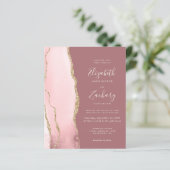 予算赤面金ゴールドゲートバラ結婚式招待状 (スタンド正面)