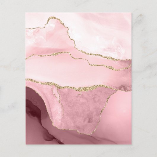 予算赤面金ゴールドゲートバラ誕生日招待状 (裏面)