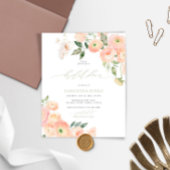 予算赤面&セージ緑ブライダルシャワー招待状